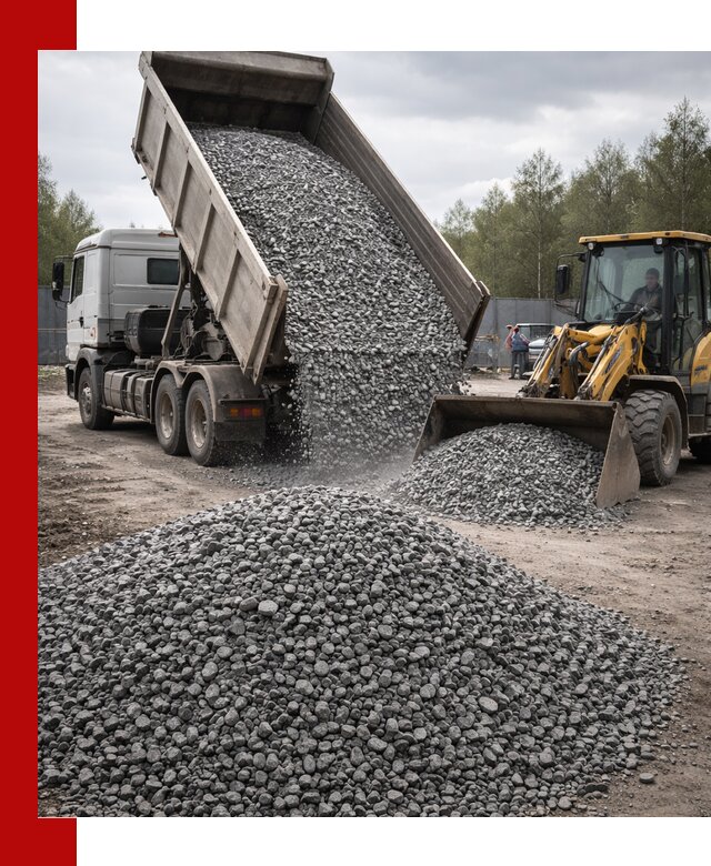 Доставка и продажа щебня гранитного в Соликамске
