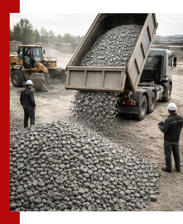 Доставка гранитного щебня фракции 20-40 в Соликамске