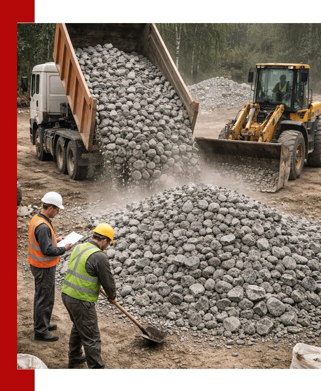 Гранитный щебень фракция 70-150 доставка в Соликамске