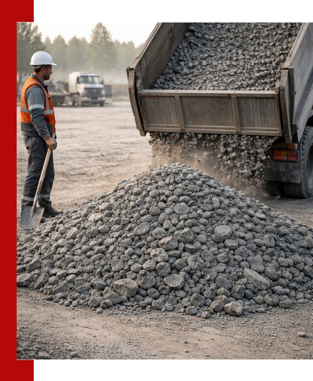 Гранитный щебень фракции 100–201 для строительства в Соликамске