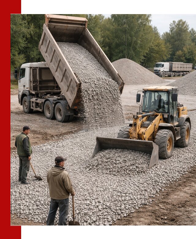 Купить гравийный щебень фракция 20-40 в Соликамске с доставкой