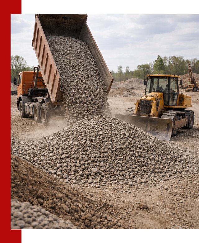Доставка гравийного щебня фракции 40-70 в Соликамске