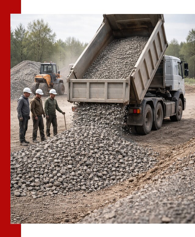 Доставка гравийного щебня фракции 70-120 в Соликамске