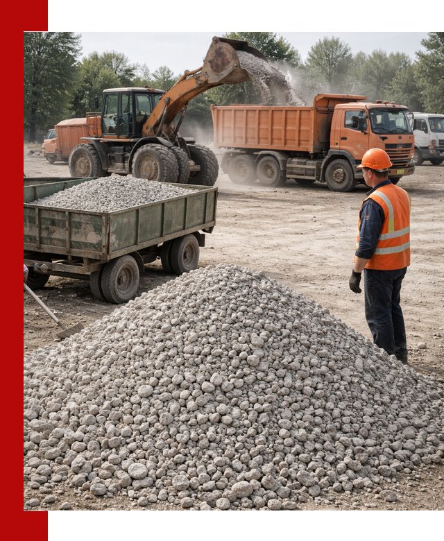 Доставка известнякового щебня фракция 20–40 в Соликамске