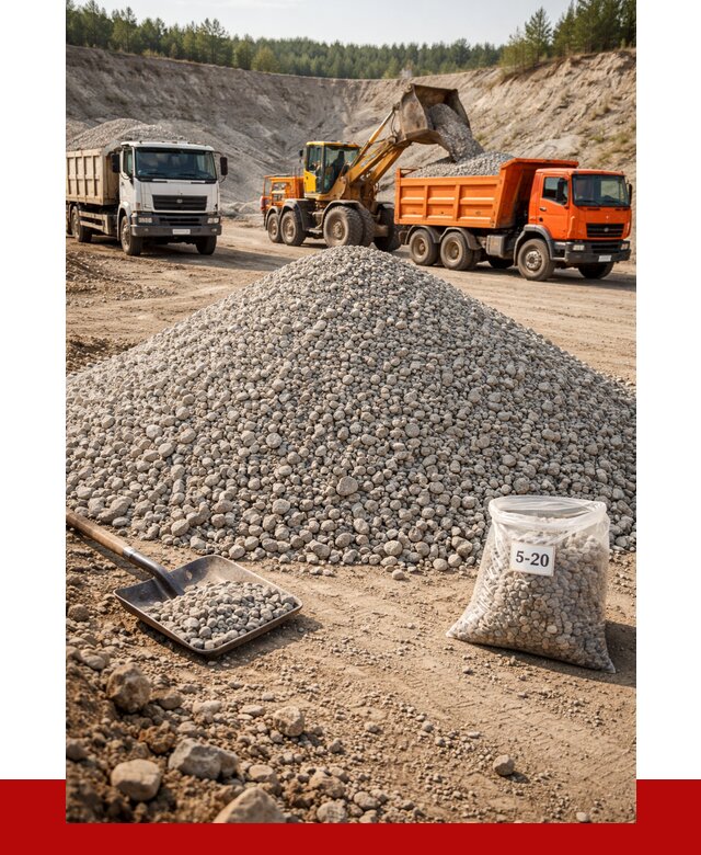 Доломитовый щебень фр. 5-20 в Соликамске от 4328 р. | ПРОНЕРУДСлк