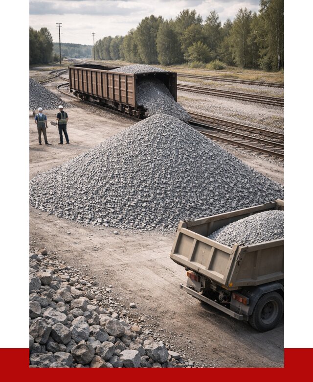 Железнодорожный щебень 20-60 в Соликамске от 1752 р. | ПРОНЕРУДСлк