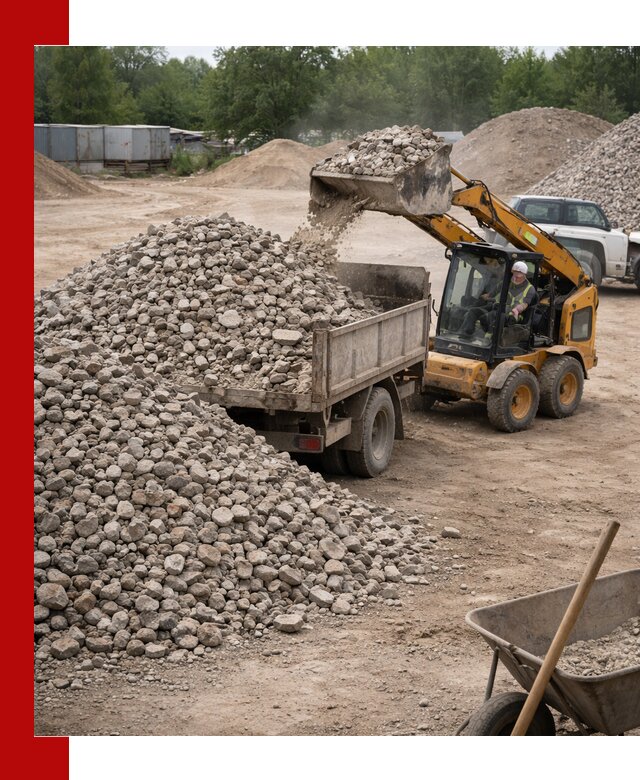 Доставка вторичного щебня в Соликамске для строительных работ