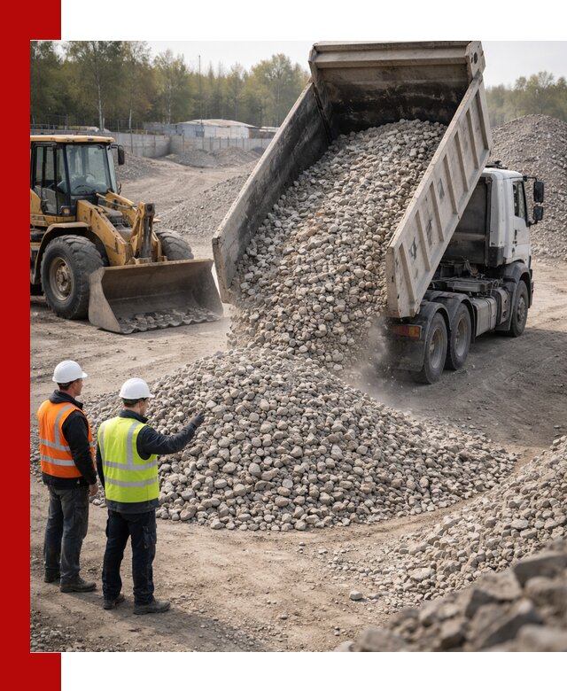 Вторичный щебень фракция 40–70 доставка в Соликамске