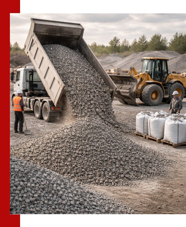 Бетонный щебень фракция 5–20 с доставкой в Соликамске
