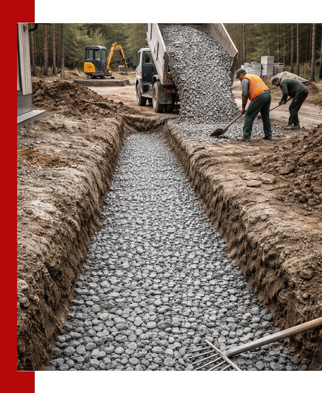 Щебень для дренажа с доставкой в Соликамске высокого качества