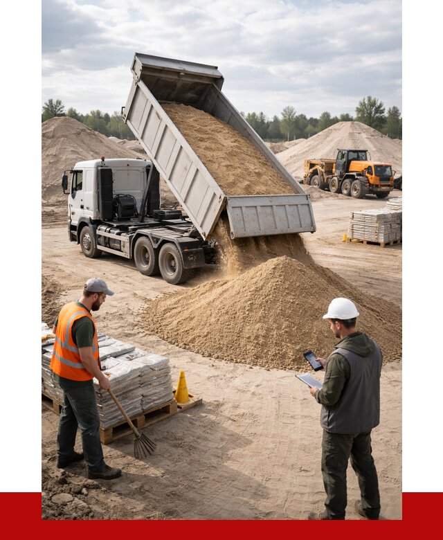 Карьерный песок с доставкой в Соликамске от 3710 р. ПРОНЕРУДСлк