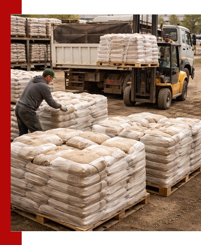 Карьерный песок в мешках с доставкой в Соликамске