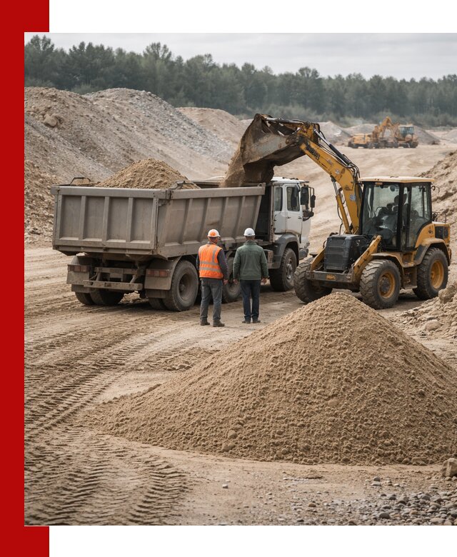 Карьерный среднезернистый песок с доставкой в Соликамске