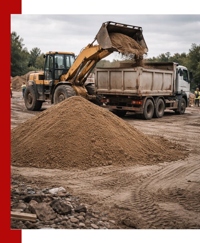 Доставка речного песка навалом в Соликамске быстро и выгодно