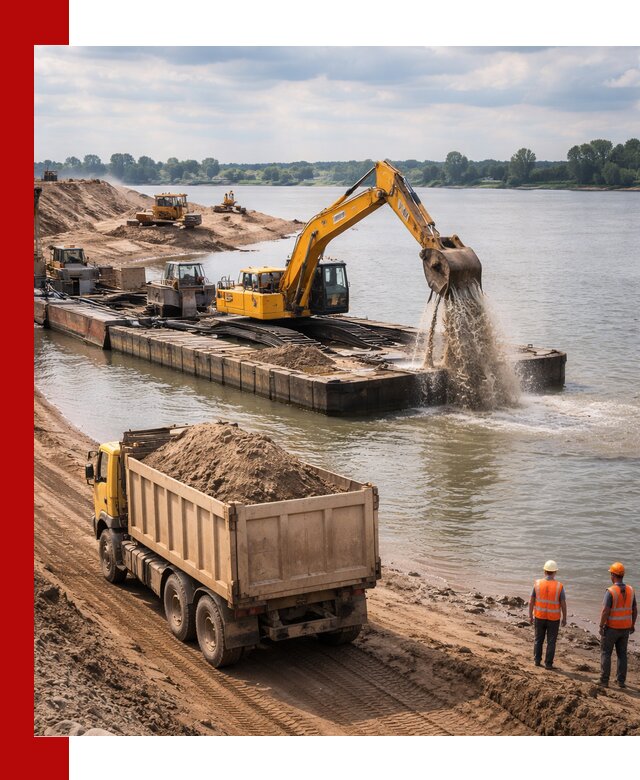 Намывной песок с доставкой в Соликамске оптом и в розницу