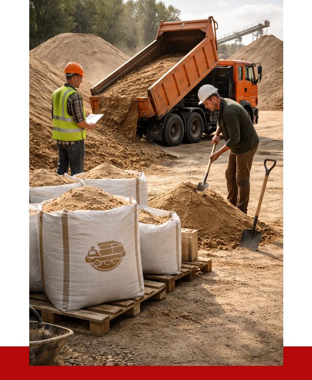 Строительный песок в Соликамске от 2267 р. с доставкой, ПРОНЕРУДСлк