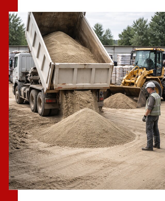 Поставка и доставка песка для бетона в Соликамске