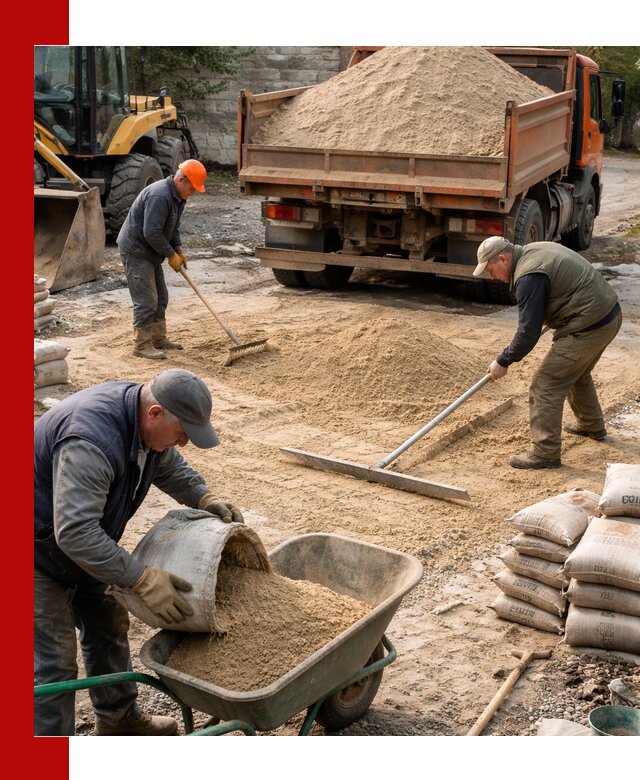 Поставка песка для стяжки в Соликамске с быстрой доставкой