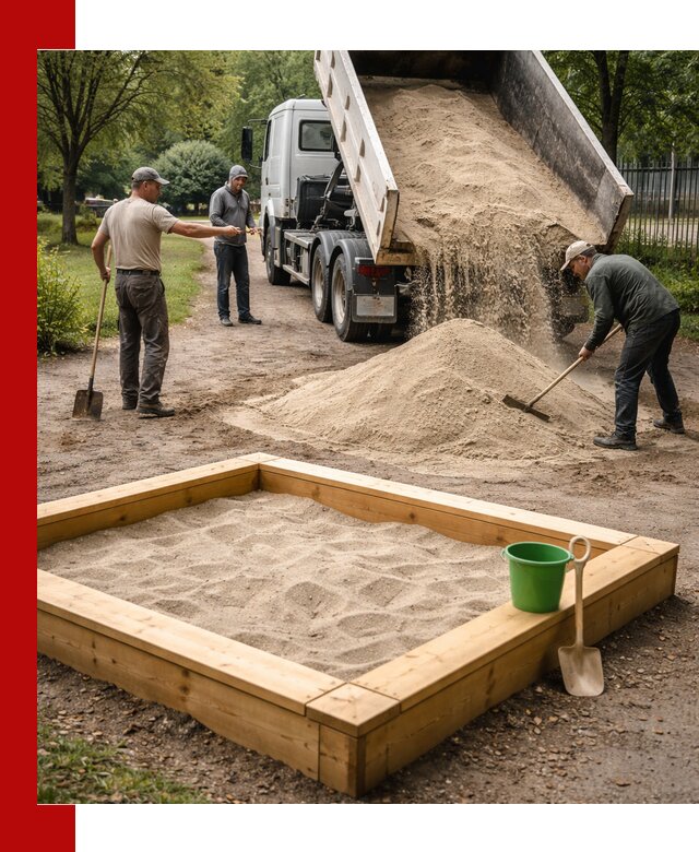 Песок для песочницы с доставкой в Соликамске недорого и чистый