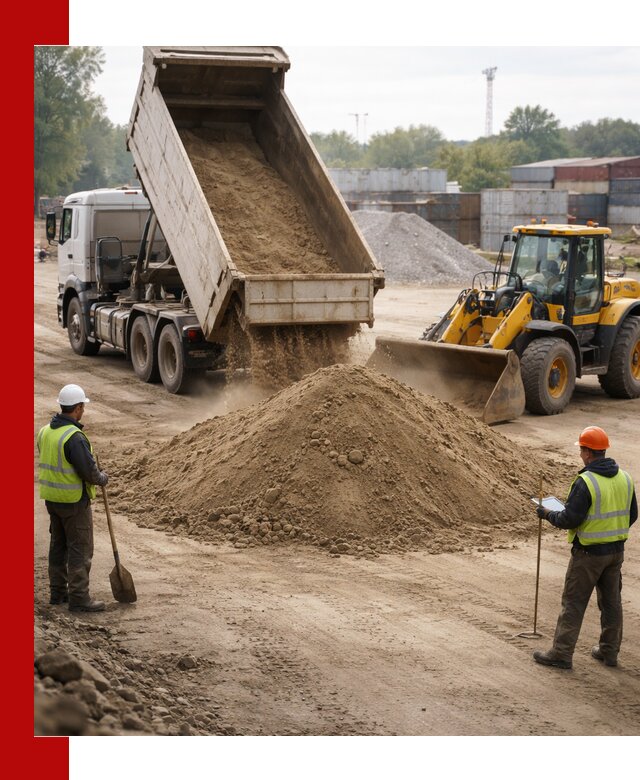 Доставка и продажа пескогрунта оптом и в розницу в Соликамске