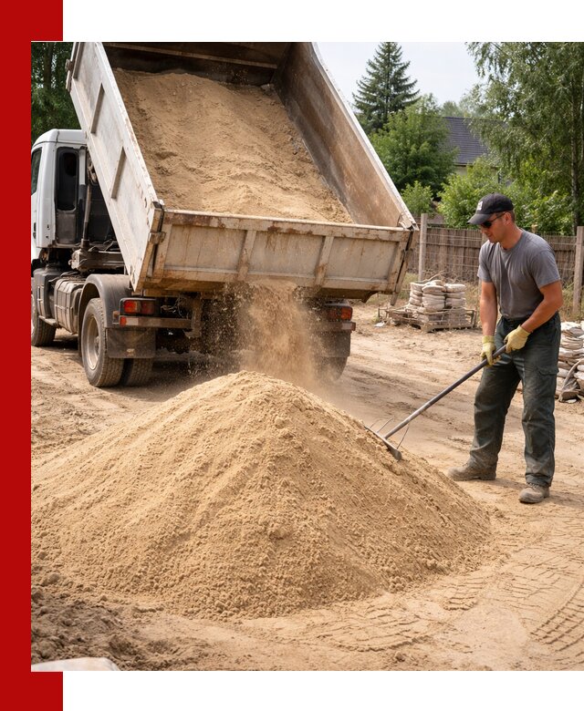 Доставка сухого песка самосвалами в Соликамске