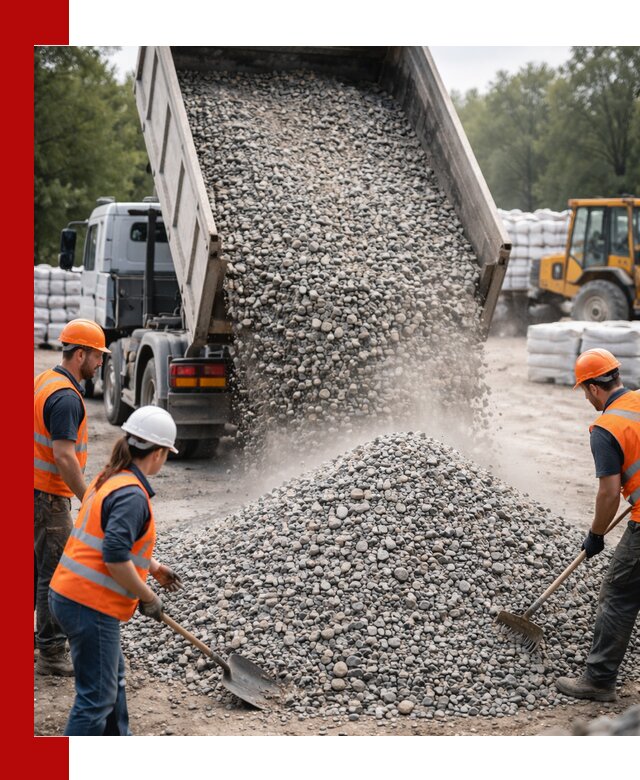 Доставка гравия и камня в Соликамске оптом и в розницу