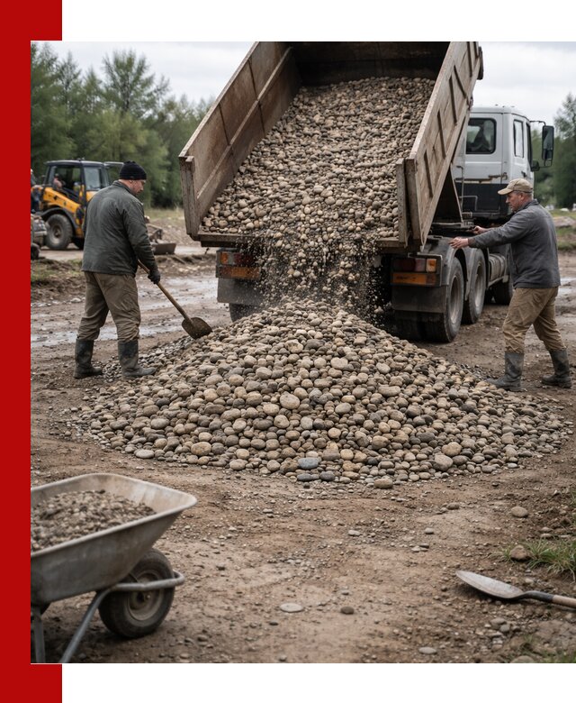 Доставка гальки речной оптом и в розницу в Соликамске