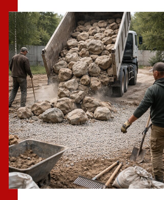 Доставка и укладка булыжника в Соликамске