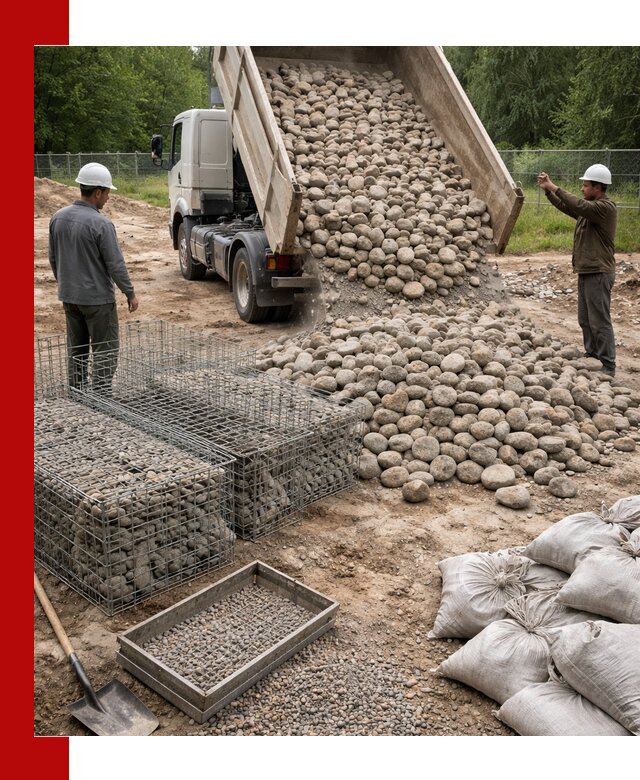 Камень для габионов фракция 70–151 в Соликамске