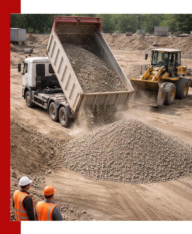 Щебень с песком (ЩГПС С2) с доставкой в Соликамске