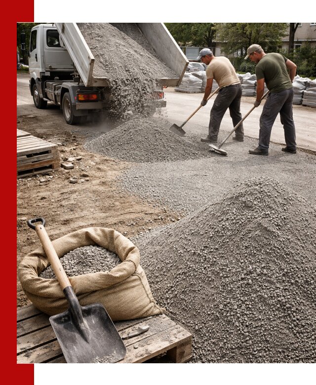 Отсев для тротуарной плитки в Соликамске — доставка и укладка