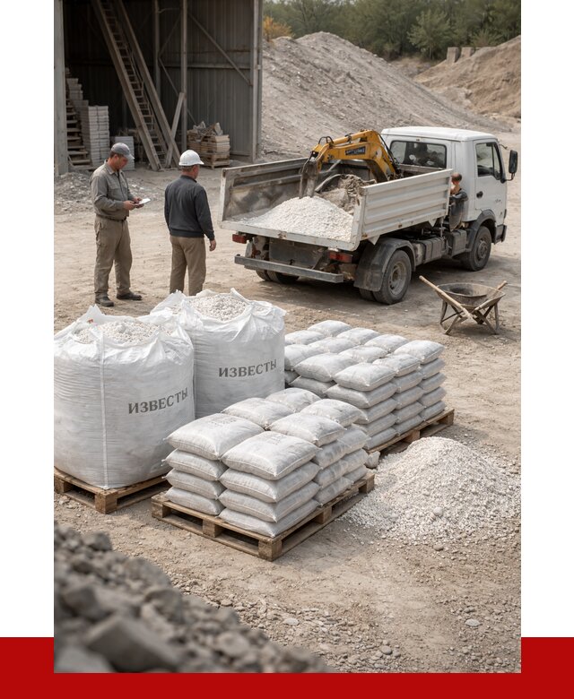 Известь строительная в Соликамске с доставкой от 4328 р. | ПРОНЕРУДСлк