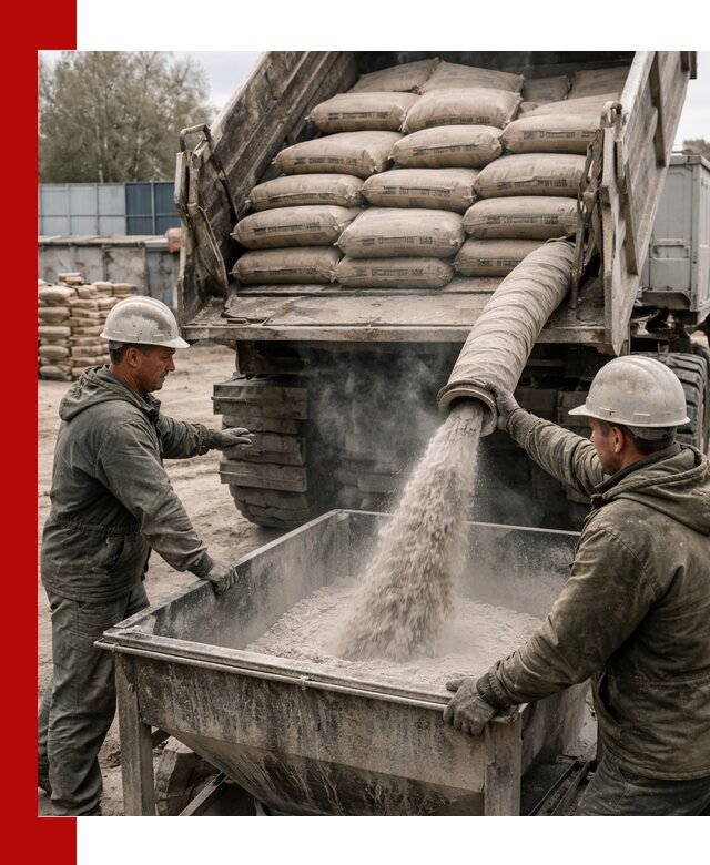 Доставка цемента М400 в Соликамске оптом и в розницу