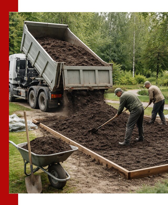 Доставка грунта для озеленения и благоустройства в Соликамске
