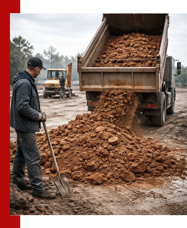 Глина для засыпки в Соликамске с доставкой самосвалами
