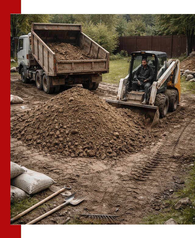 Суглинок для планировки участков в Соликамске с доставкой и выгрузкой