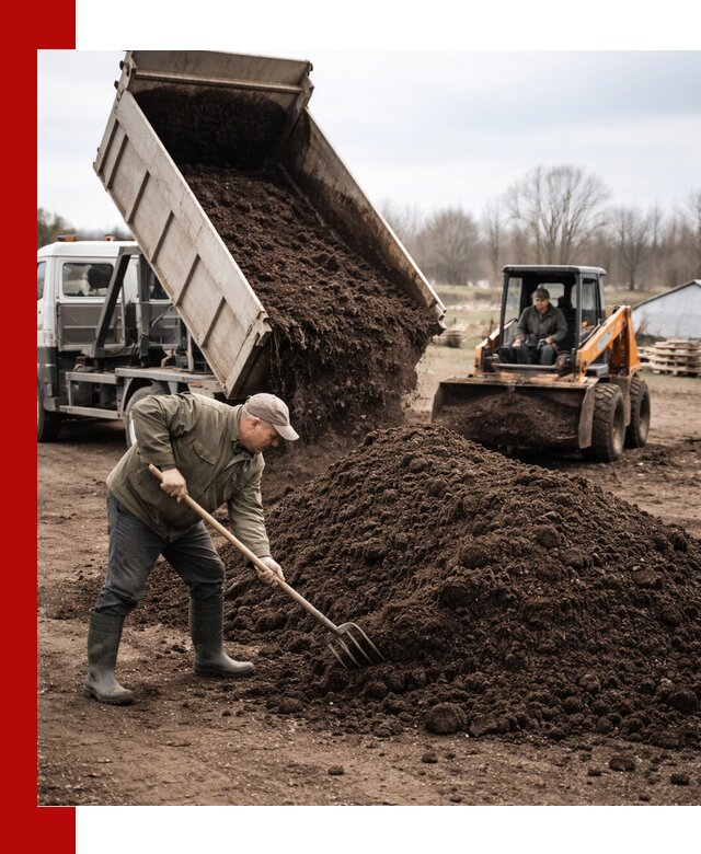 Доставка и продажа перегноя в Соликамске быстро и дешево