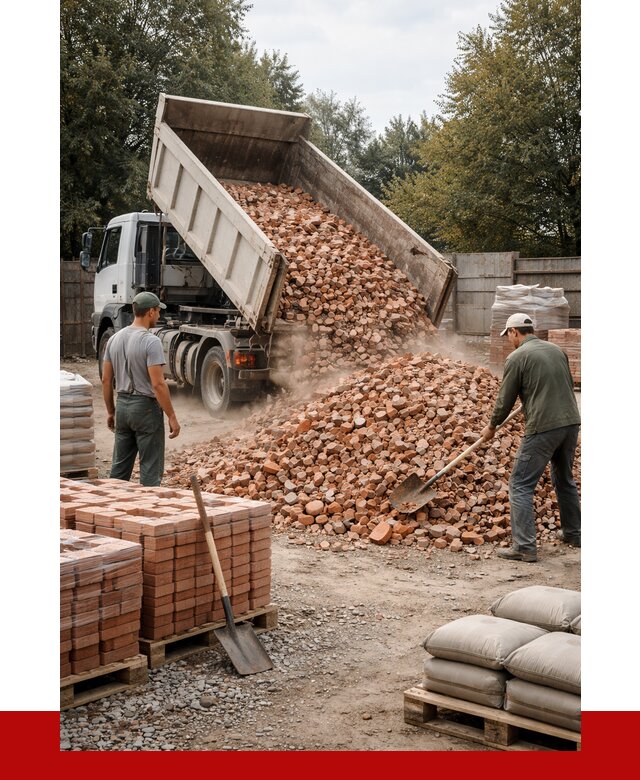 Бой кирпича в Соликамске с доставкой от 4328 руб/куб | ПРОНЕРУДСлк