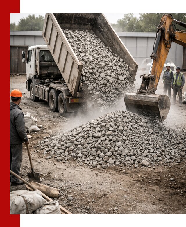 Доставка дробленого бетона в Соликамске оптом и в розницу
