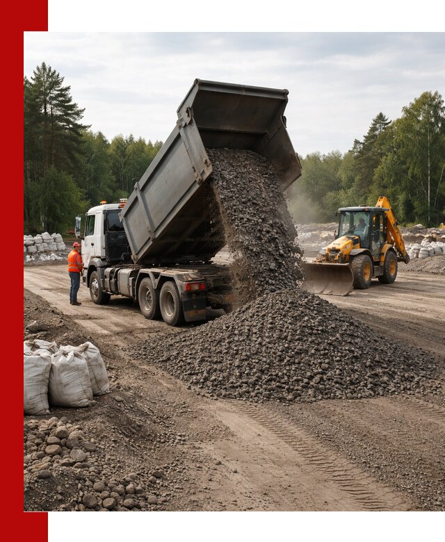 Доставка дробленого асфальта в Соликамске для дорожных работ