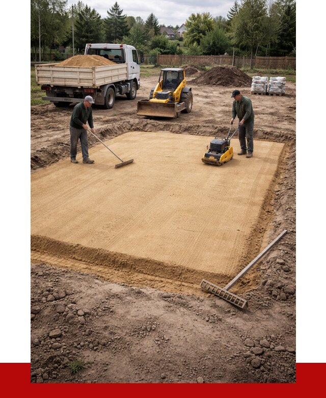 Устройство песчаной подушки в Соликамске от 4637 р. ПРОНЕРУДСлк