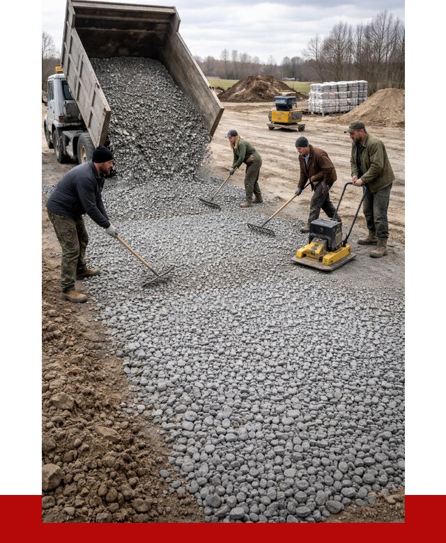 Устройство щебеночной подушки в Соликамске от 4637 р. ПРОНЕРУДСлк