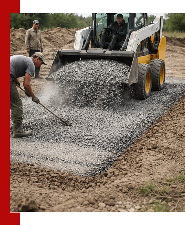 Устройство щебеночной подушки в Соликамске для дорог и фундаментов